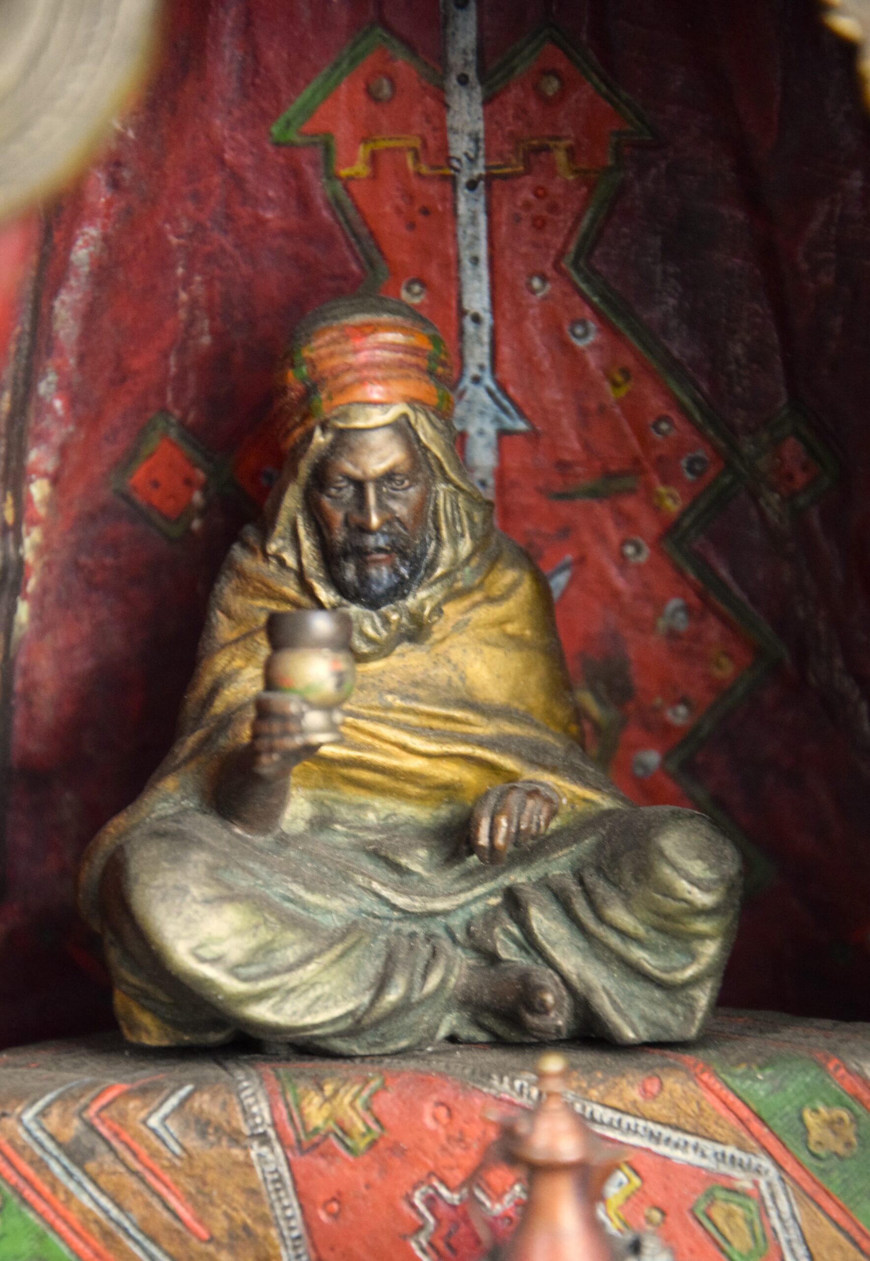 Franz Xavier BERGMANN (1861 - 1936), Lampa "Namiot Beduina", brąz wiedeński, ok. 1900 r. - obrazek 5