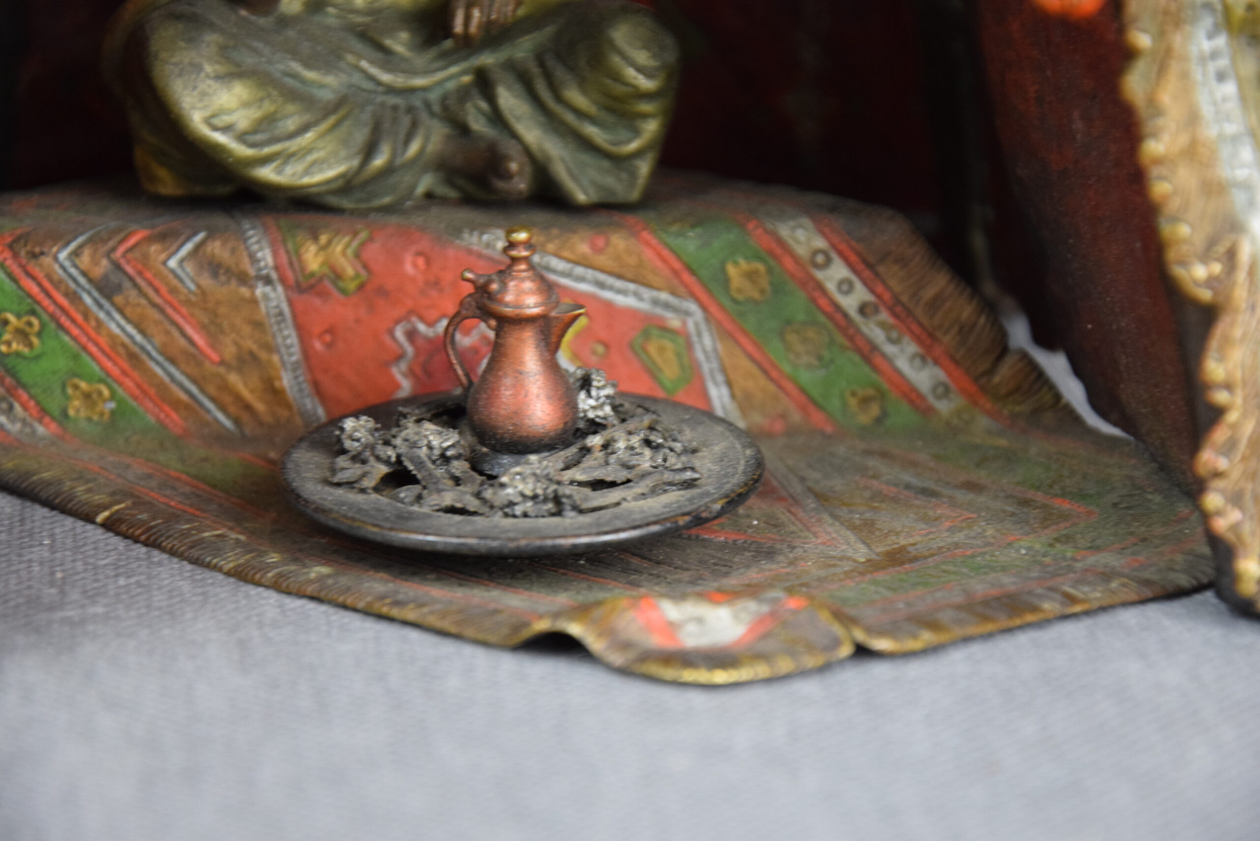 Franz Xavier BERGMANN (1861 - 1936), Lampa "Namiot Beduina", brąz wiedeński, ok. 1900 r. - obrazek 18