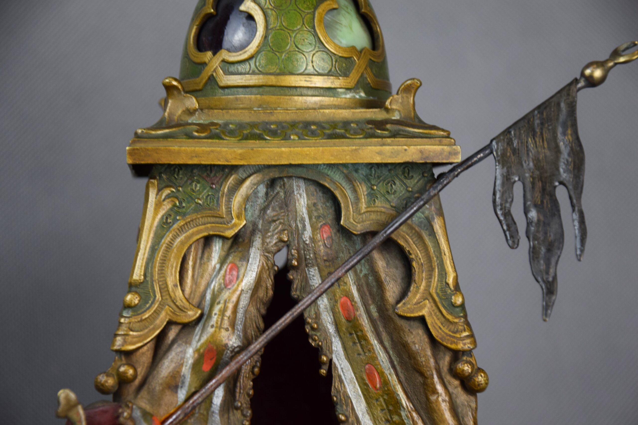 Franz Xavier BERGMANN (1861 - 1936), Lampa "Namiot Beduina", brąz wiedeński, ok. 1900 r. - obrazek 20