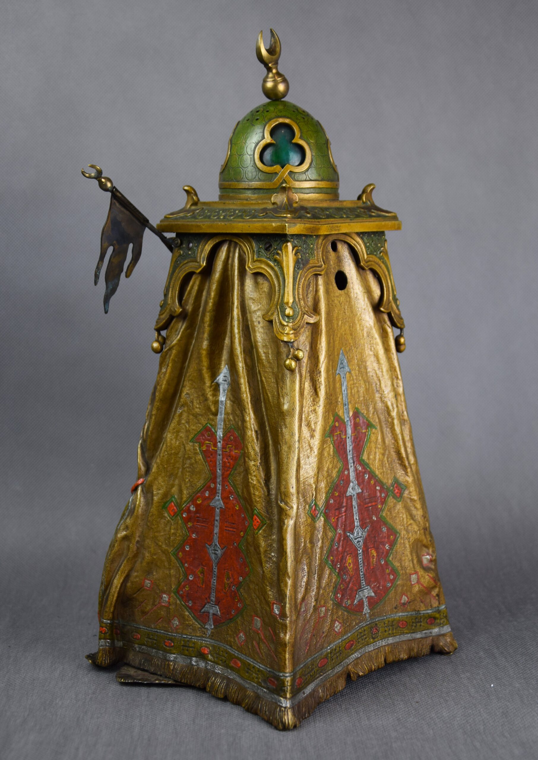 Franz Xavier BERGMANN (1861 - 1936), Lampa "Namiot Beduina", brąz wiedeński, ok. 1900 r. - obrazek 9