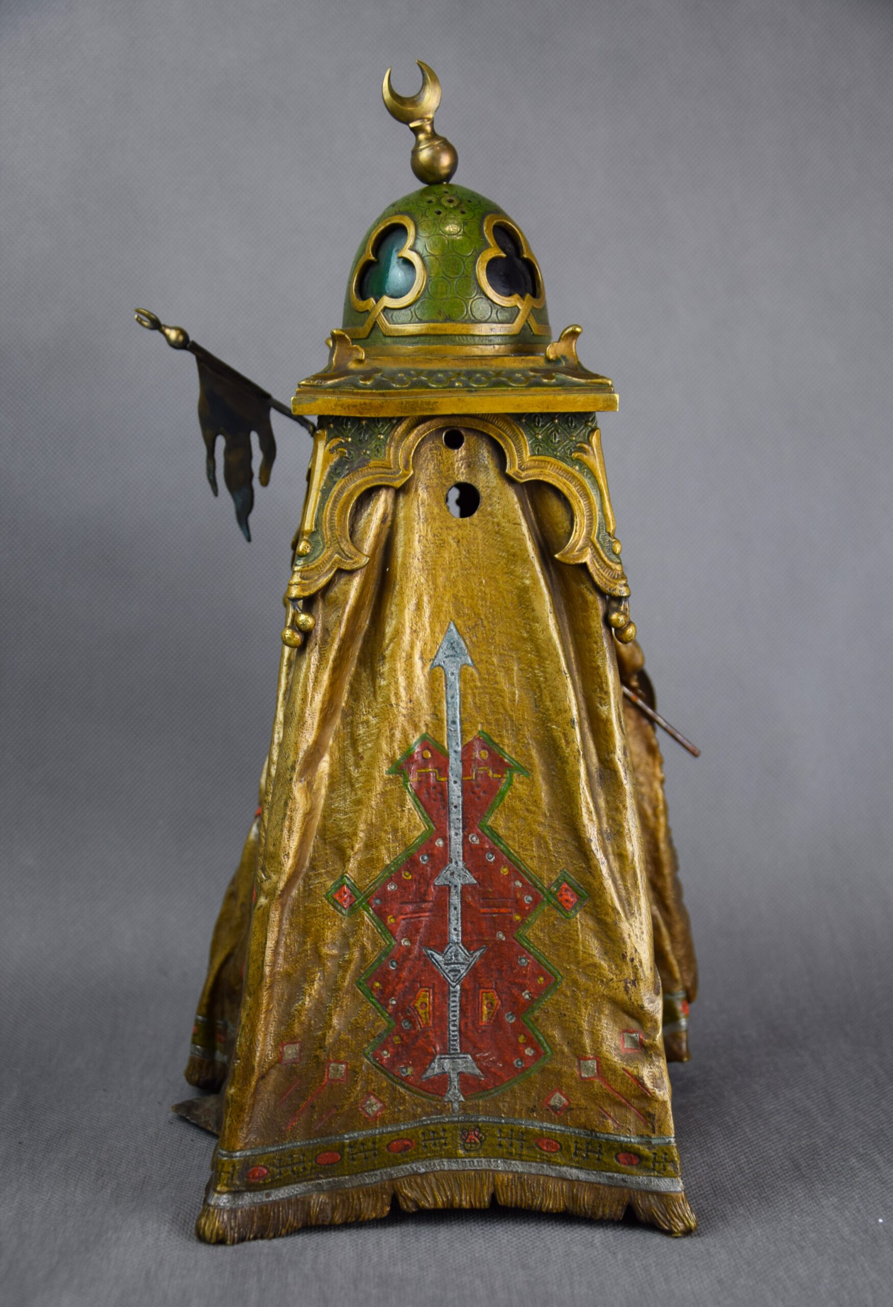 Franz Xavier BERGMANN (1861 - 1936), Lampa "Namiot Beduina", brąz wiedeński, ok. 1900 r. - obrazek 10