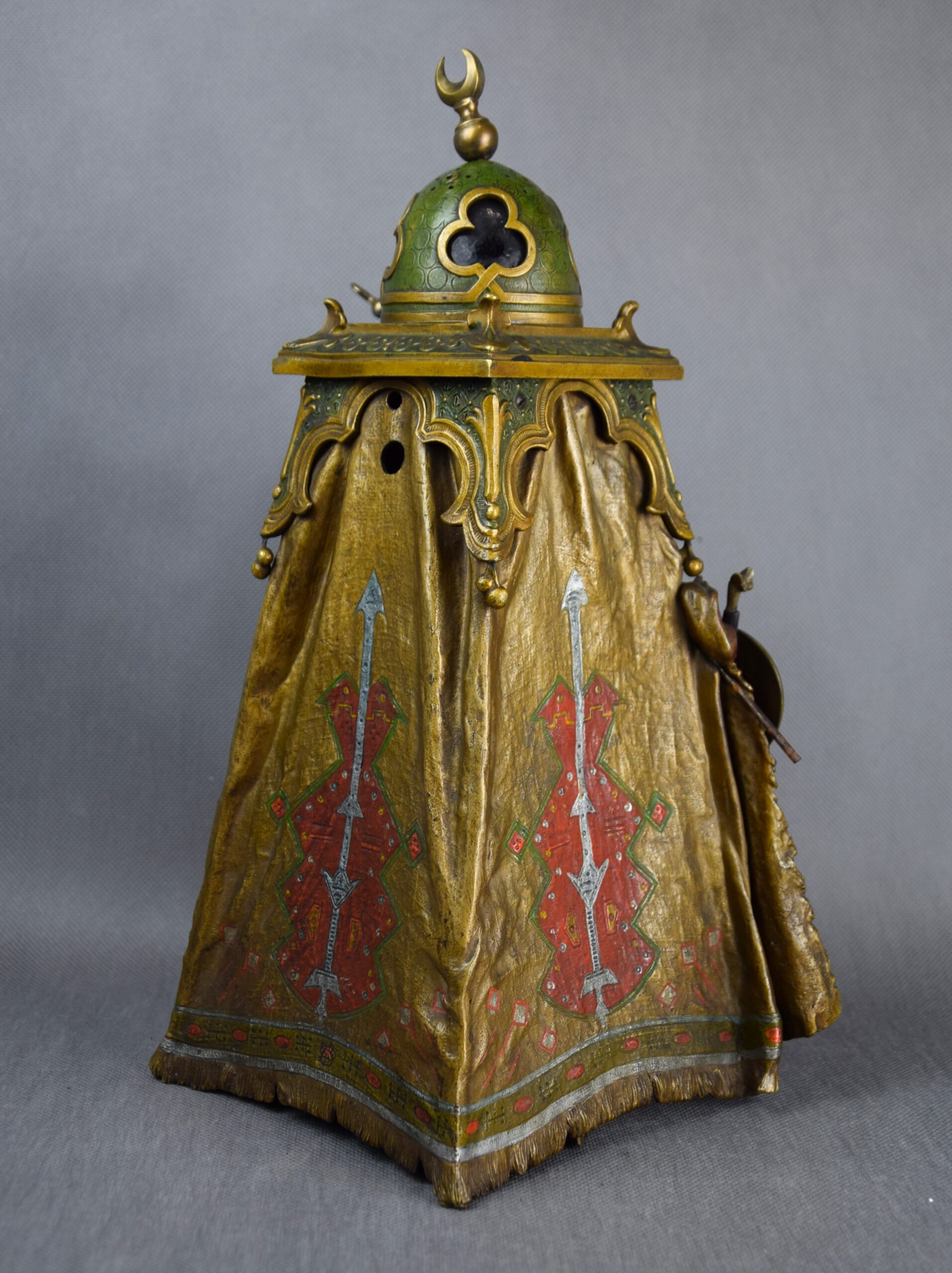 Franz Xavier BERGMANN (1861 - 1936), Lampa "Namiot Beduina", brąz wiedeński, ok. 1900 r. - obrazek 12