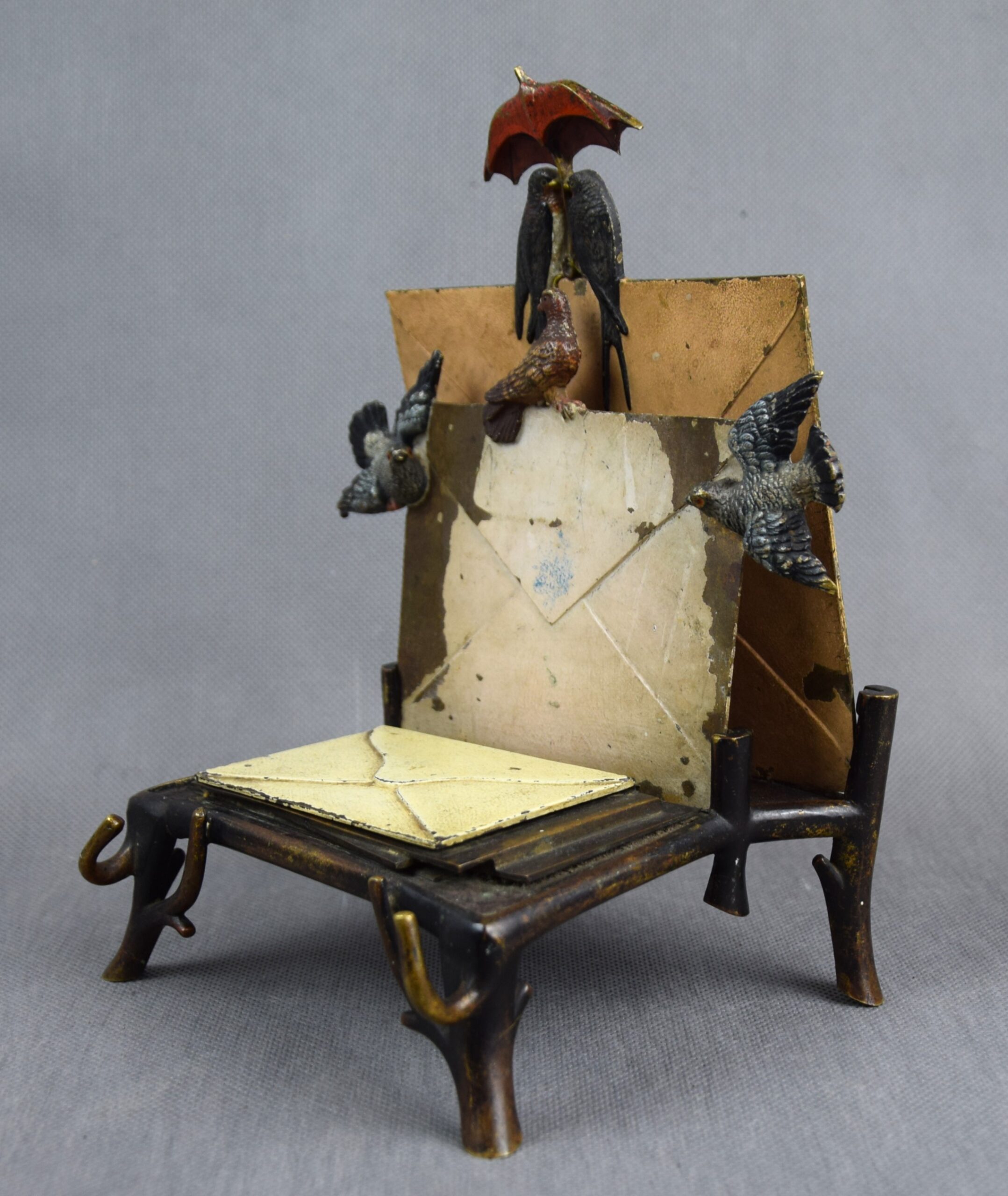 Kałamarz z listownikiem, brąz wiedeński, ok. 1900 r. - obrazek 5