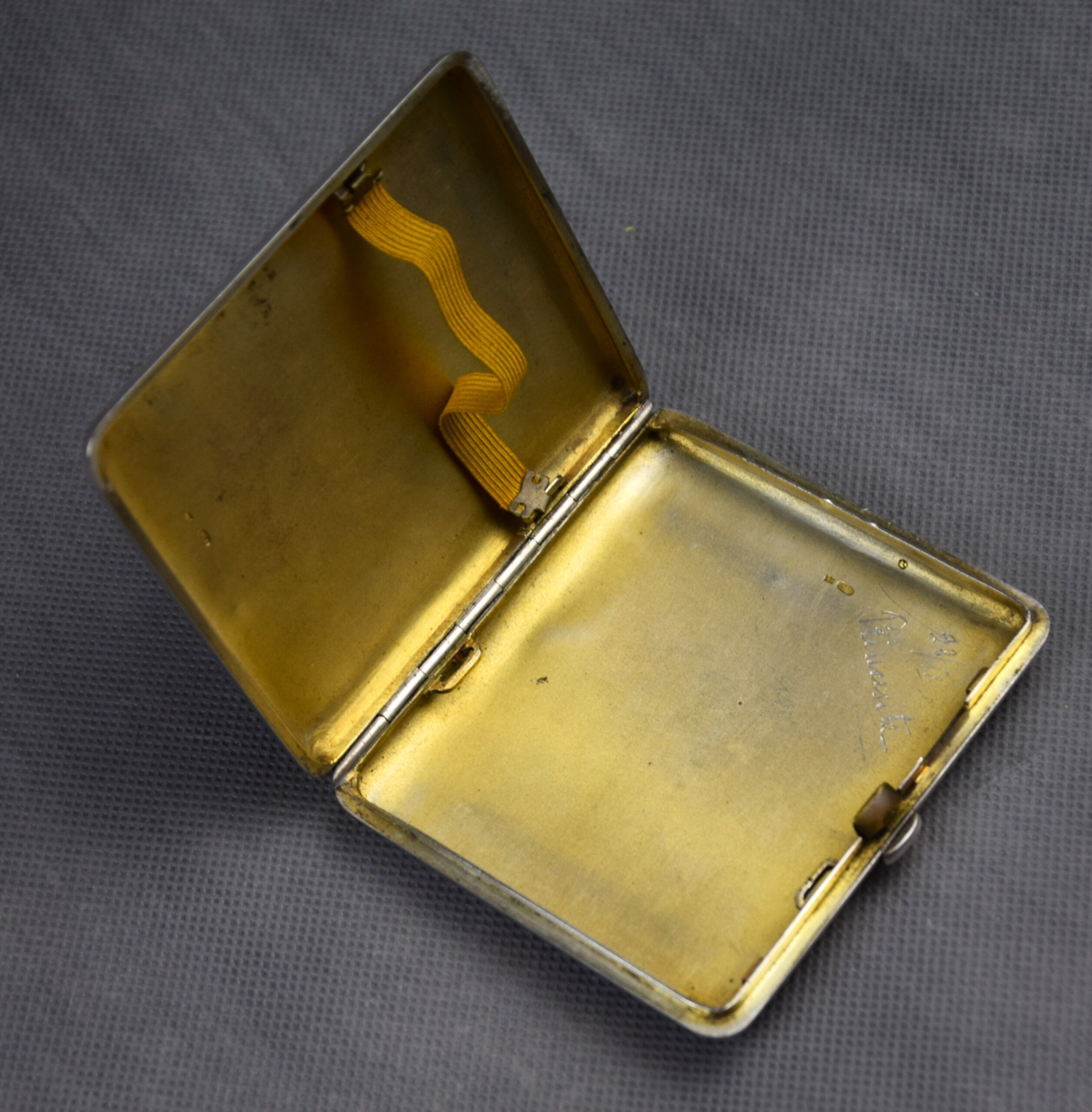 Papierośnica secesyjna, Srebro pr. 84, Rosja, pocz. XX w. - obrazek 3