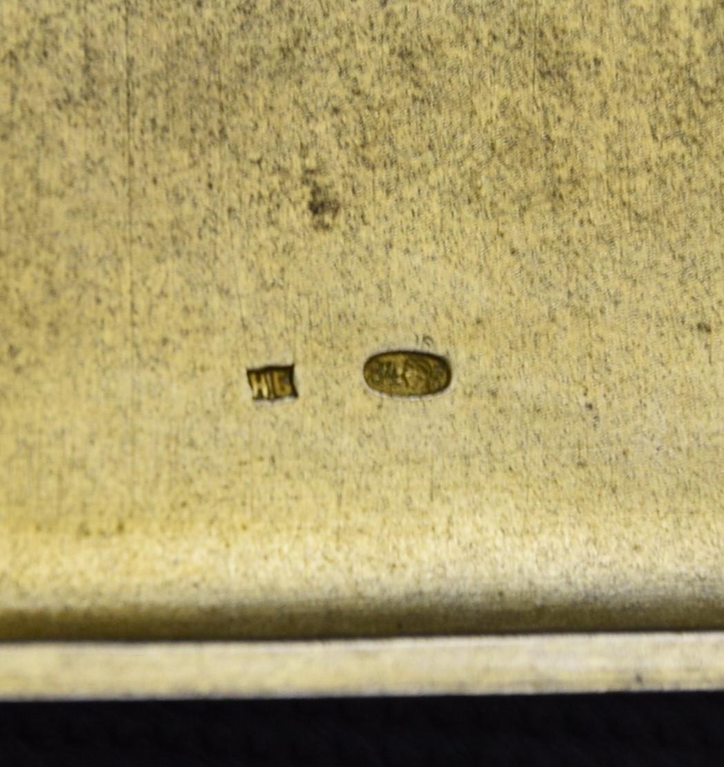 Papierośnica secesyjna, Srebro pr. 84, Rosja, pocz. XX w. - obrazek 7