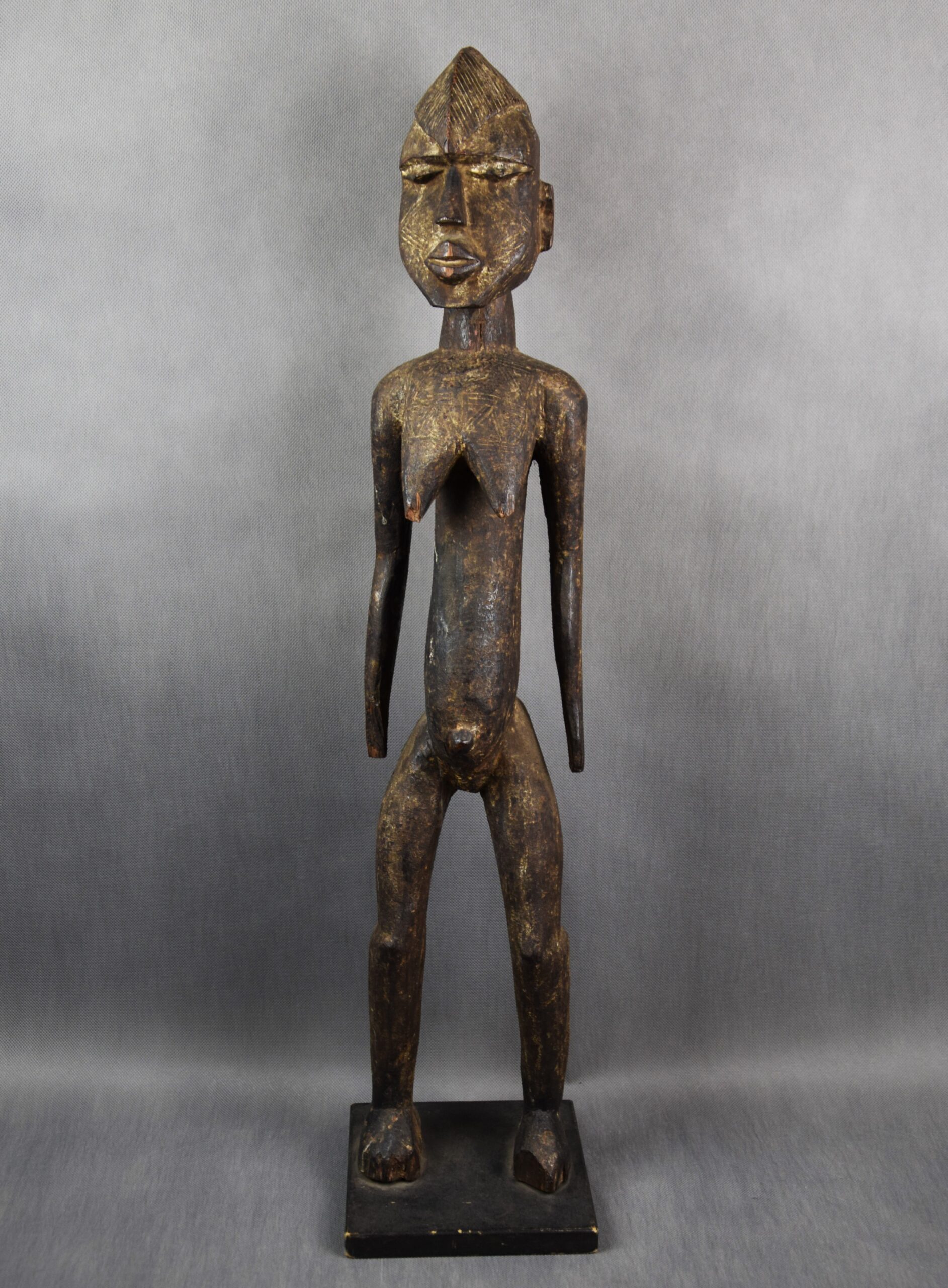 Rzeźba afrykańska "Kobieta", MOSSI, Burkina Faso, pocz. XX w. wys. 81 cm! - obrazek 2