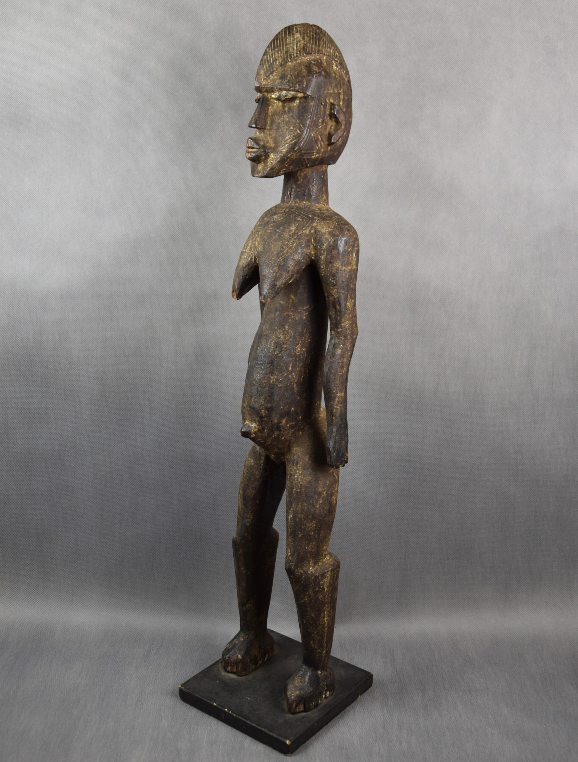 Rzeźba afrykańska "Kobieta", MOSSI, Burkina Faso, pocz. XX w. wys. 81 cm! - obrazek 4