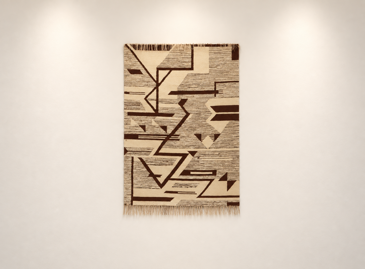 Kilim "Abstrakcja geometryczna", Polska, lata 60-te. - obrazek 2
