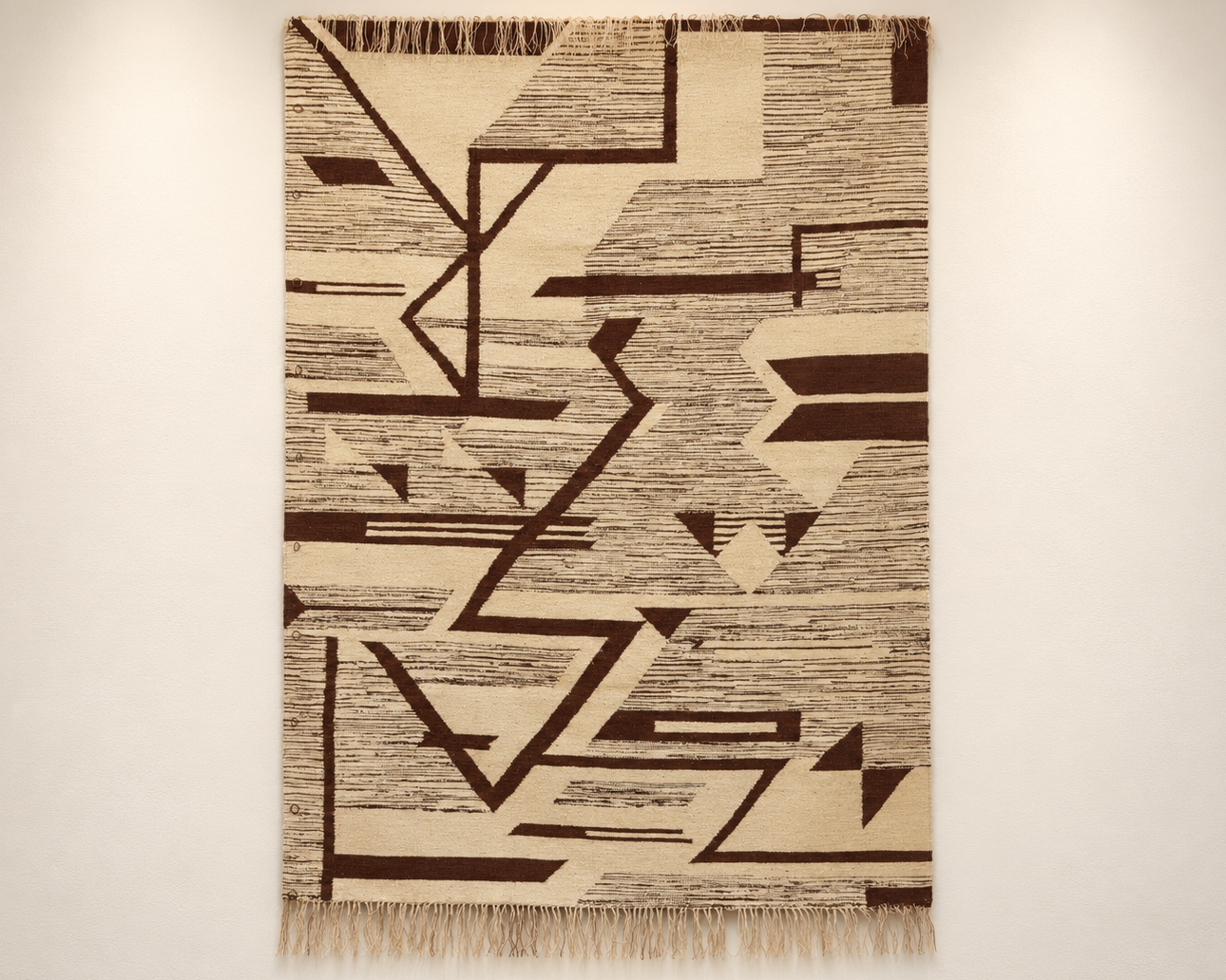 Kilim "Abstrakcja geometryczna", Polska, lata 60-te.