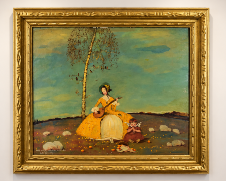 SPORLEDER Clara (1880-1955), "Wszystkie ptaki już tu są", olej na desce, lata 20/30-te.