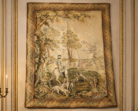 Gobelin ze sceną polowania, Francja, 1 poł. XX w.