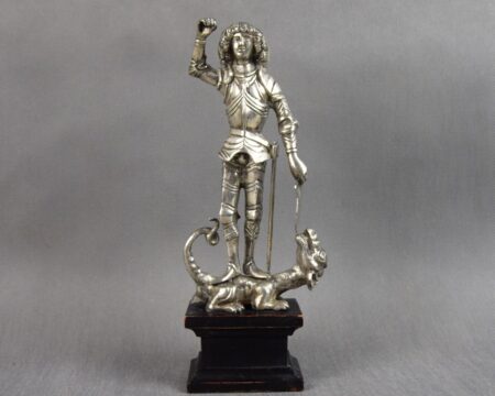 Figura "Św. Jerzy pokonujący smoka", Srebro, XVIII/XIX w., Niemcy?