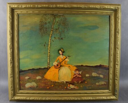 C. Sporleder, "Wszystkie ptaki juz tu są", olej na desce, XX w.