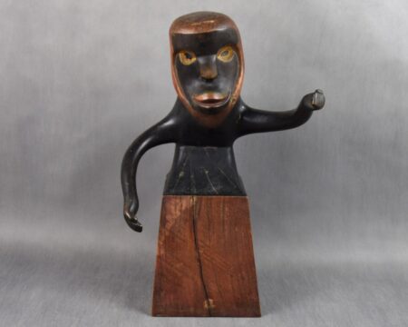 Rzeźba "Postać" w stylu Ernsta Ludwiga Kirchnera, 1925 r., Ekspresjonizm niemiecki, Sygnowana "RK"