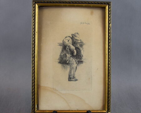 Stanisław ZAWADZKI (1878-1960), "Drzemka w ławce", 1912 r., akwaforta