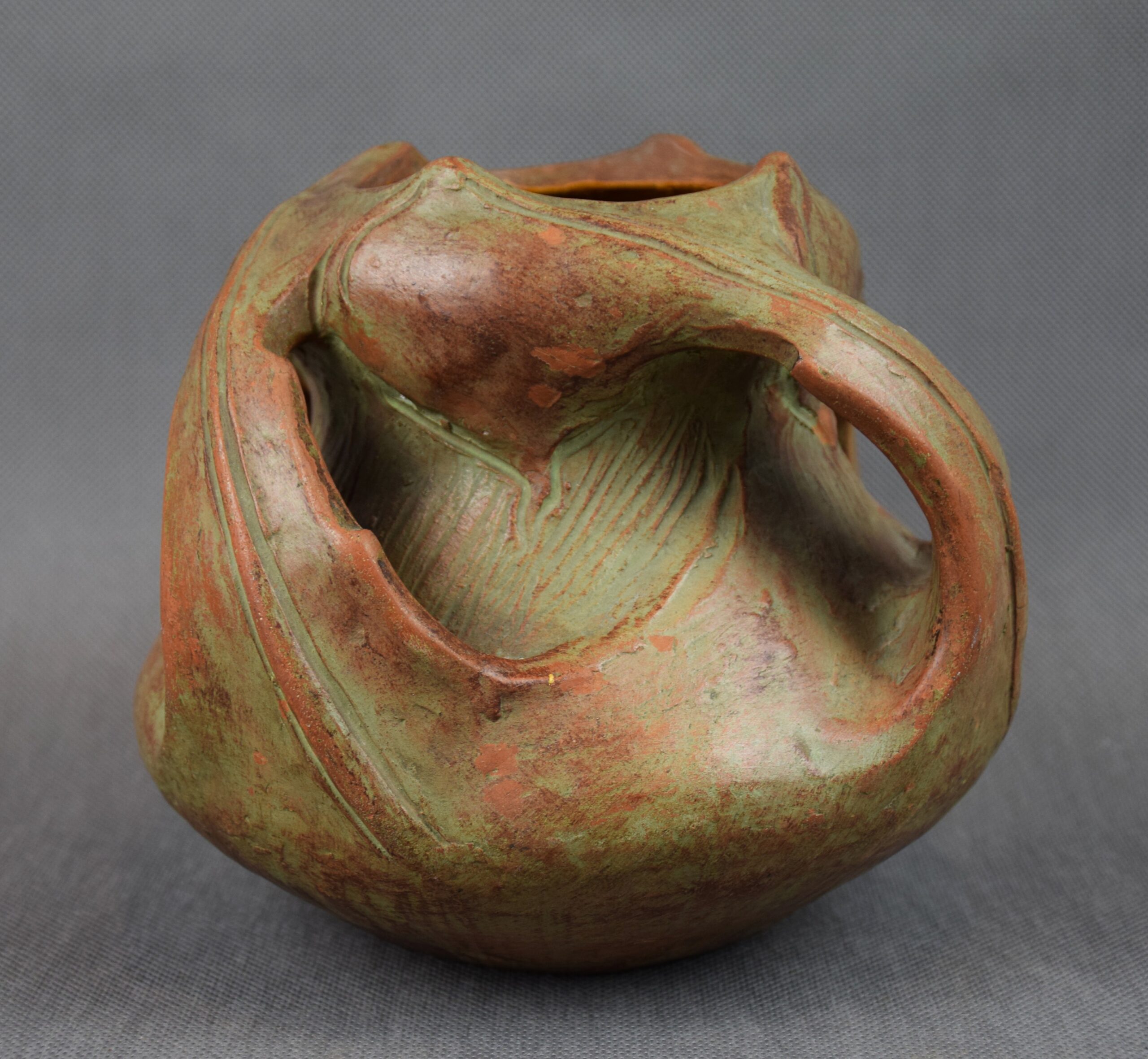 Wacław BĘBNOWSKI (1865-1945), Wazon z czterema uchwytami, 1903-1914 r. ceramika, Secesja - obrazek 4