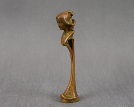 Tłok pieczętny secesyjny, brąz, ok. 1900 r.