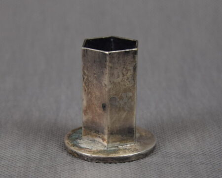 Pojemnik na wykałaczki Art Deco, NORBLIN, Warszawa, plater, lata 30-te.