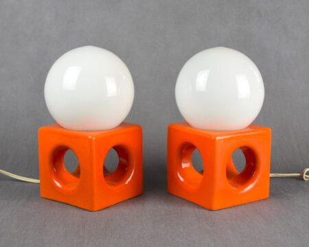 Para lampek w stylu Space Age, lata 70-te.